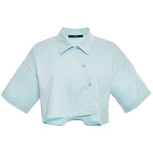 Tibi Satin Poplin Origami Top